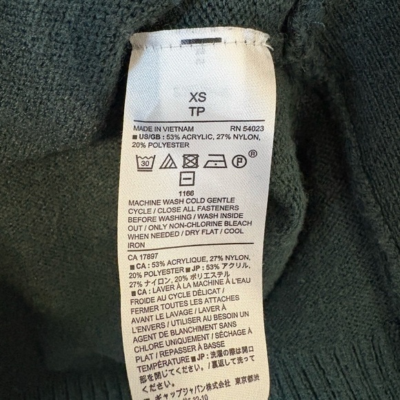 Women’s Banana Republic Deep green mock turtleneck sweater size XS - Picture 5 of 5